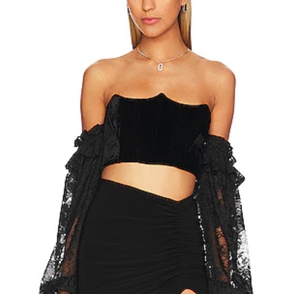 For Love & Lemons Regina Crop Top